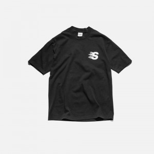 Black Straye Blaze One S/S Tee UK | HOTEQ8406