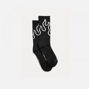 Black Straye Fuego Socks UK | KXEWA0527