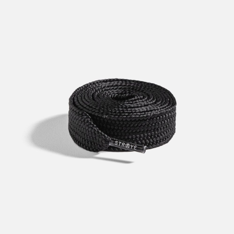 Black Straye 20 MM Laces UK | CYWGK4269