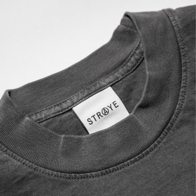 Black Straye Anti-Work L/S Tee UK | PYJHE3549