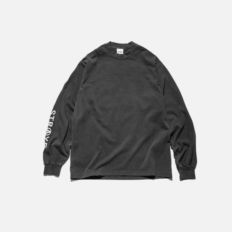 Black Straye Blaze L/S Tee UK | GDZOF3452