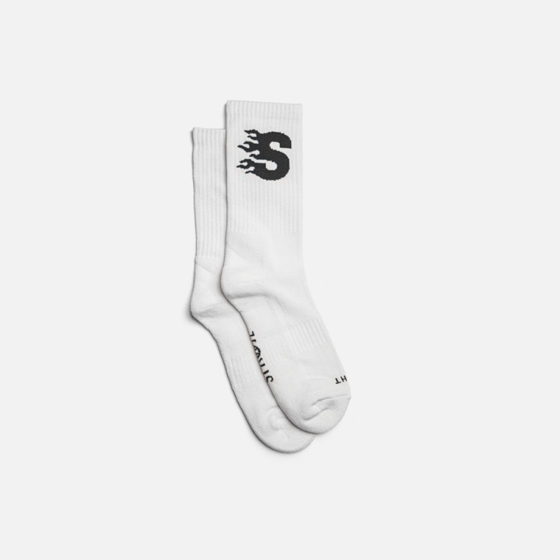 Black Straye Blaze Socks UK | NYZOG6479