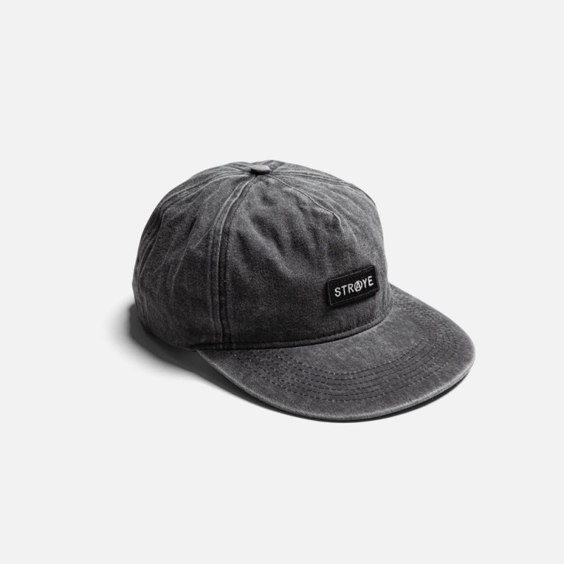 Black Straye Faded Caps UK | DVKUQ1830