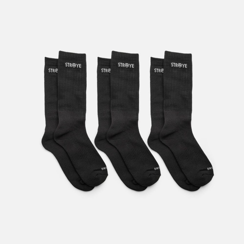 Black Straye Tre Socks UK | WCBJV1543