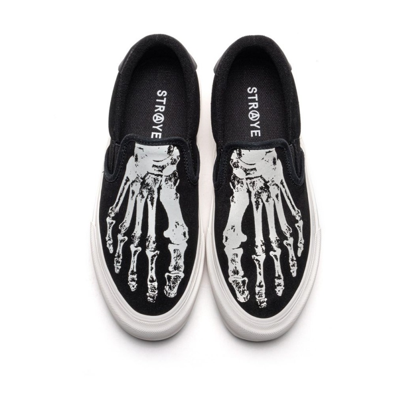 Black White Straye Ventura Shoes UK | YIJKC7495