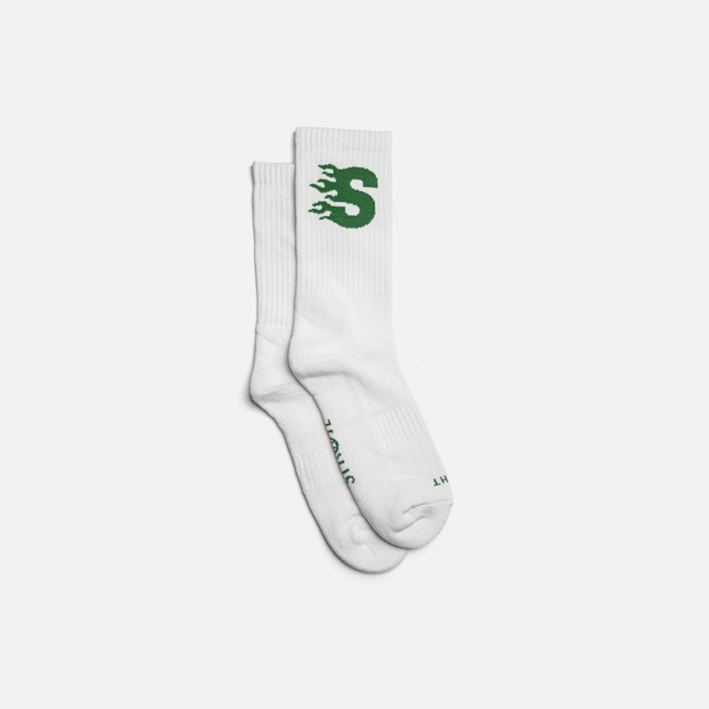 Green Straye Blaze Socks UK | VGKMW0826