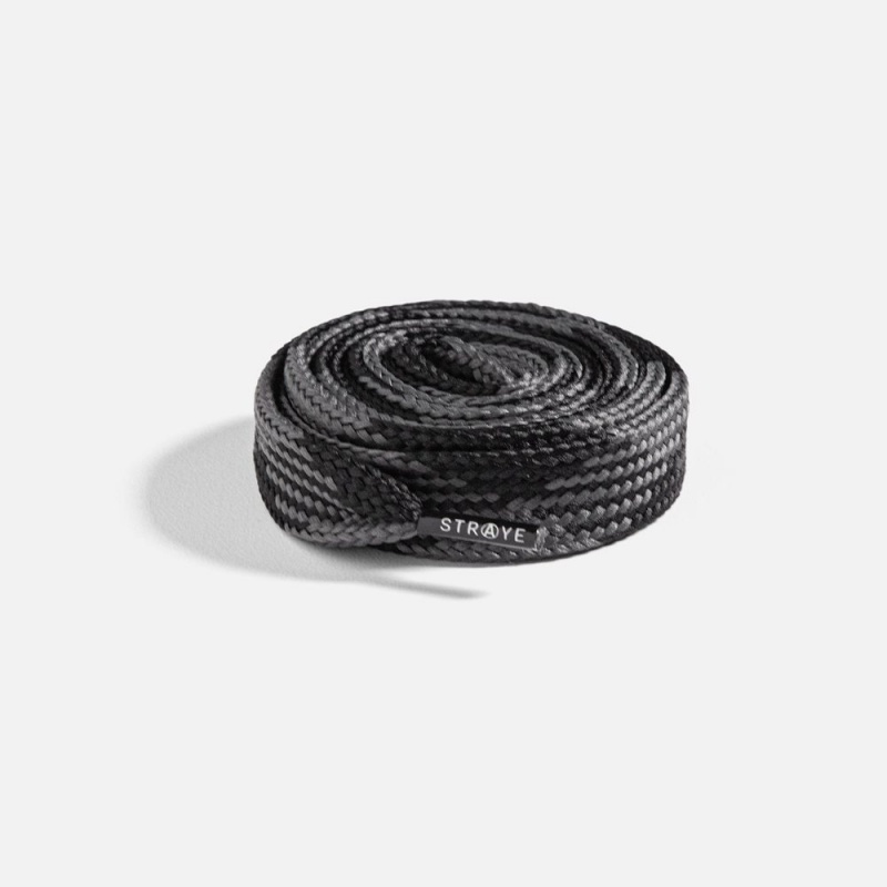 Grey Black Straye 20 MM Laces UK | TADSQ6854