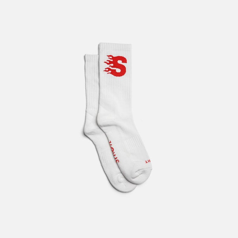 Red Straye Blaze Socks UK | FMBZX9082