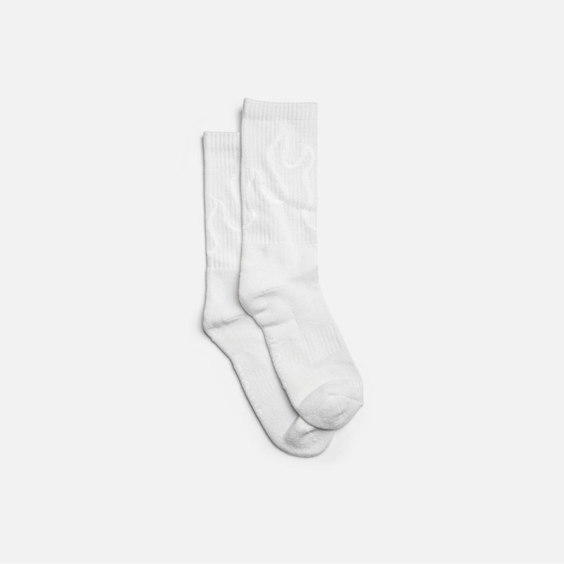 White Straye Fuego Socks UK | BFMOG0128